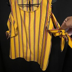 Large E2M Cold Shoulder Blouse